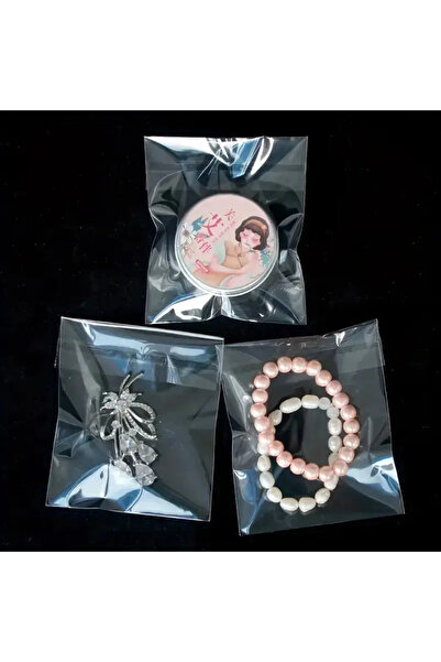 HG Tedarik 150 Adet 10X15 Cm Bantlı Yapışkanlı Şeffaf OPP Jelatin Poşet ( 10X10*5)