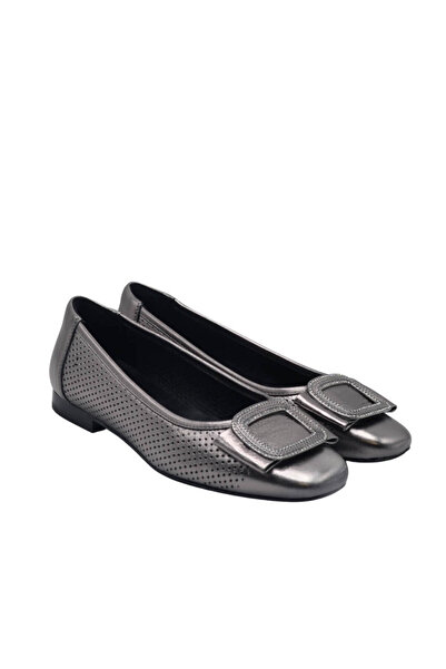 Venüs %100 Deri Comfort Babet Ayakkabı Platin
