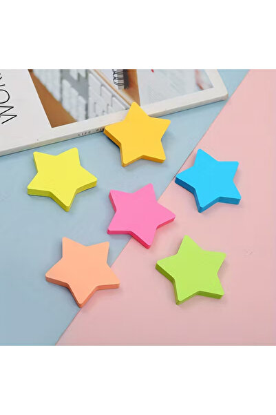 NaSaDAN Karışık Şekilli Renkli Yapışkanlı Not Kağıdı 1 Adet Sticky Note - Şekilli Kırtasiye Ofis Malzemesi