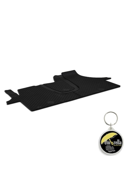 Umbrella Set 3 rubber car mats Urban Line for Volkswagen Transporter T6 (2015-) and keyring