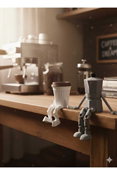 Ceresshop Dekoratif Mini Kahve Arkadaşları – Sevimli Masa Üstü Figür Seti