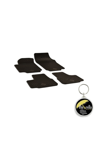 Umbrella Set 4 rubber car mats Urban Line for Volkswagen Up (2012-) and keychain