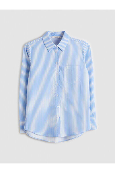 LC Waikiki Artı Yeni Sezon Çizgili Kadın Gömlek