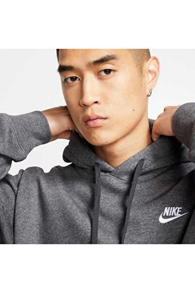 Nike Спортивний одяг Club Fleece Kapüşonlu Erkek Сірий світшот