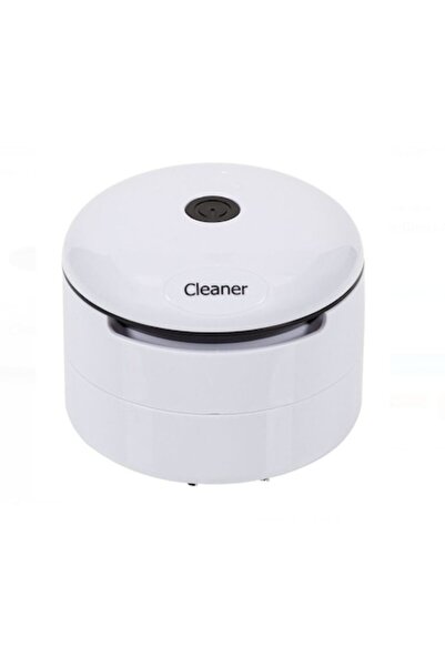OEM White mini desk vacuum cleaner - for keyboard, table and crumbs, with brushes at the base and