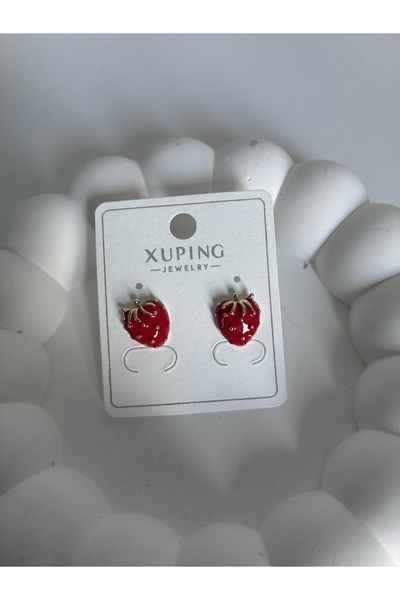 Özlemin takı tezgahı Xuping marka çilek model çocuk küpesi