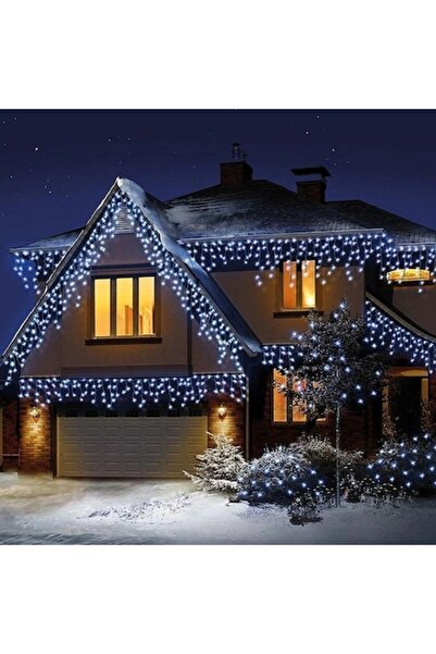 GOLD MARKET Christmas curtain lights, indoor/outdoor, IP44, 8m x 1m, 480 LEDs, cool white with 8 games
