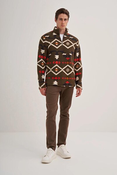 Cazador 5244 Erkek Kürklü Sweatshirt