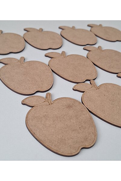 Ebrulisler 10 Pieces Apple Activity School Course Activity Kindergarten Nursery Wooden Painting Set