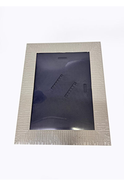 AS TİCARET 15x21 Ayaklı Fotoğraf Resim Çerçevesi Enjeksiyon Hasır Desenli pvc camlı beyaz
