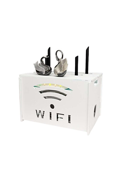 OEM Raft suport pentru router wireless pentru ascunderea echipamentelor și cablurilor WI-FI, alb