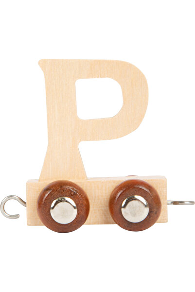 Small Foot Tren cu litere, din lemn, Vagoane si Locomotiva