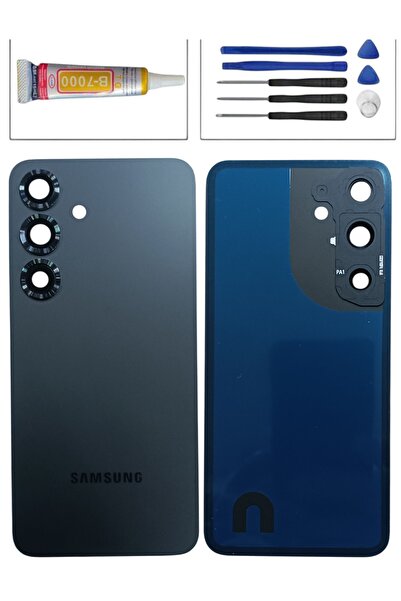 indirimplus Samsung Galaxy S25 Arka Pil Kapağı S25 Arka Kapak CAM LENSLİ Siya...