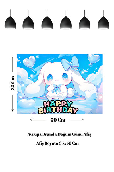 HAPPYLOOPPARTY Banner za rođendan sa temom cimeta Cinnamoroll