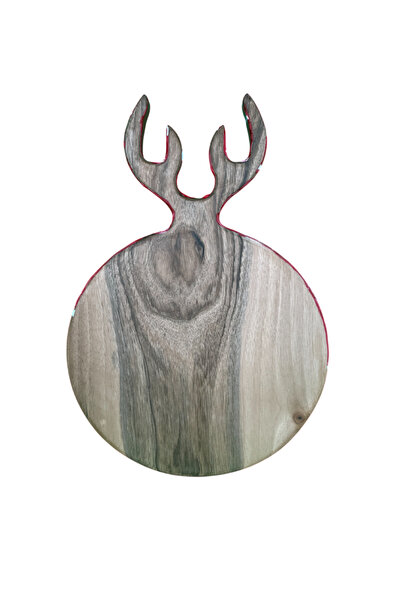 CVCWOOD Epoxy Resin Presentation and Round Cutting Board 37 cm X 25 cm