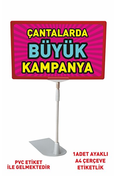 liyanamoda Large Lettering Pvc Label on Bags A4 Frame with Feet