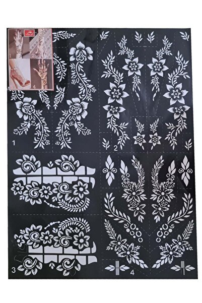 Sama Henna Designs Large Size Mould Stickers for Hand and Feet