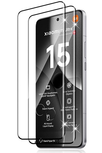 m.tk moveteck Xiaomi Mi 15 Ultra Ekran Koruyucu Cam Tam Kaplar Oval Kavisli E...