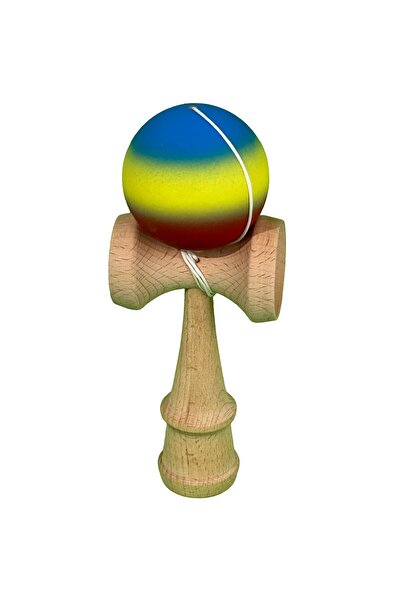 OEM Kendama originala profesionala din lemn, rubber grip, 18 cm, gradient alb...