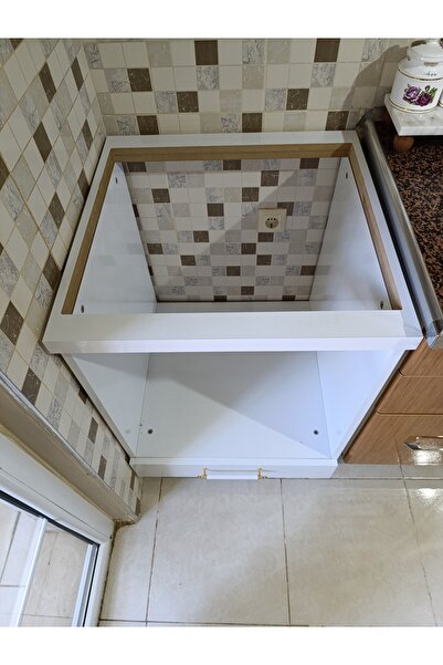 iskender wood ahşap ANKESTRE FIRIN OCAK DOLABI BEYAZ MDF