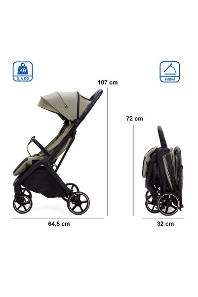 ADAMEX Bello automatic folding sports stroller, XXL canopy, up to 22 kg, 6 months+