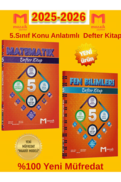 Fenomen Yayıncılık Güncel Mozaik Yeni 5.Sınıf Matematik-Fen Konu Anlatımlı De...