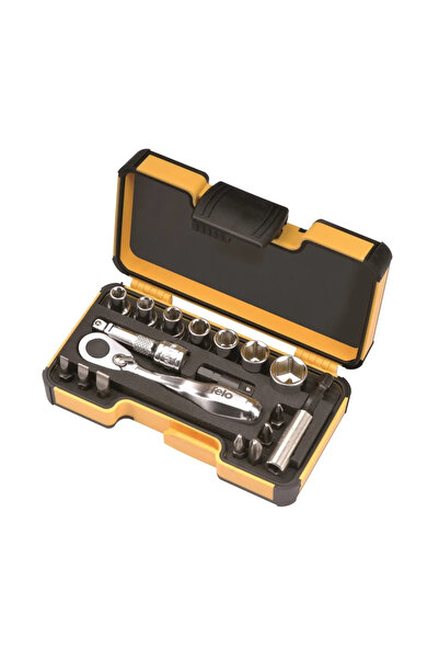FELO Tool Set XS StrongBox, Felo, INCH, 1/4", 18 Pieces