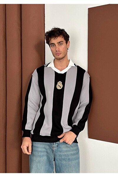 KUN SPORTSWEAR KRUVAZE YAKA PREMİUM SWEATSHİRT OVERSİZE UNİSEX