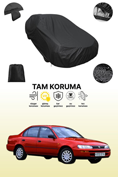dokaca غطاء سيارة متوافق مع تويوتا كورولا سيدان 1992 - 1997، لون أسود، غطاء و...