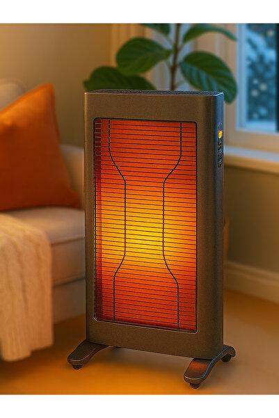 TOSCANA U سخان كهربائي بقوة 1500 واط مع جهاز تحكم عن بعد وشاشة LED رقمية ودرج...