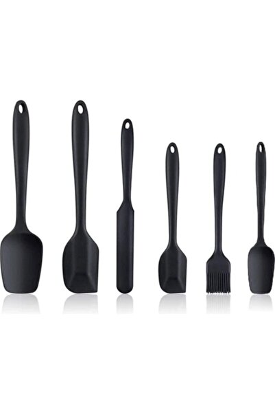 EcoVibe 6-Piece Set Fireproof Non-Stick Kitchen Pastry Silicone Egg, Brush, Spoon, Knife, Spatula Set