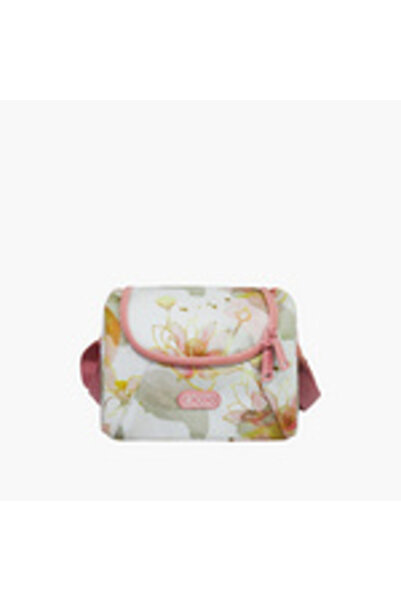 Roco Lunch Bag with Adjustable Strap, Zipper Closure, and Prints by
