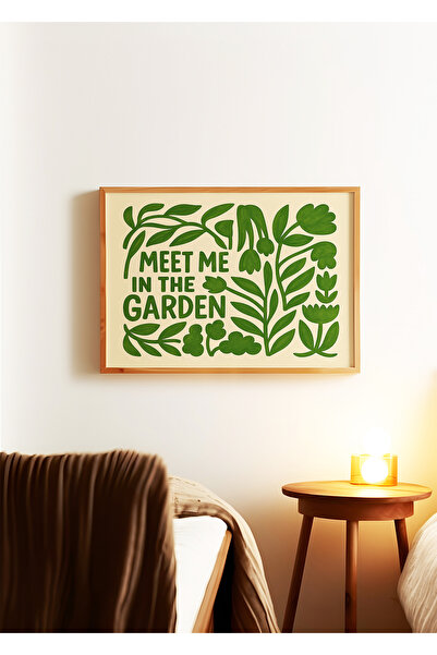 ARTHOUSECOLLECTIVE Faceți-mi companie în grădină – Poster cu natură și tipogr...