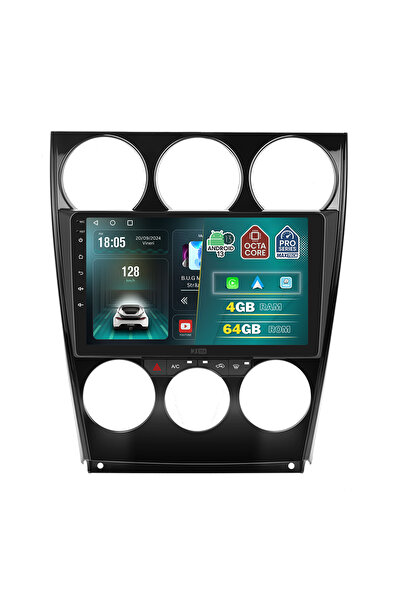 MaxTech Navigatie Mazda 6 (2002-2008) dedicata, 4 GB Ram 64 GB Rom OctaCore, Carplay & Android auto