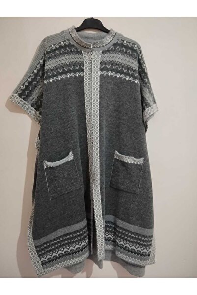 anne moda ankara Superior Quality, Very Large Size, Soft Coat Model Knitwear Poncho