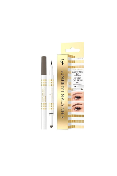 Christian Laurent قلم حواجب مقاوم للماء 2 في 1 من كريستيان لوران - 01 بني بارد