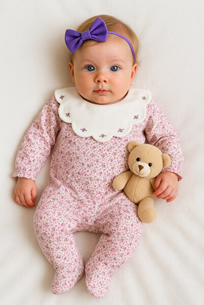 Baharda Nova 100% Cotton Baby Girl Long Sleeve Seasonal Jumpsuit