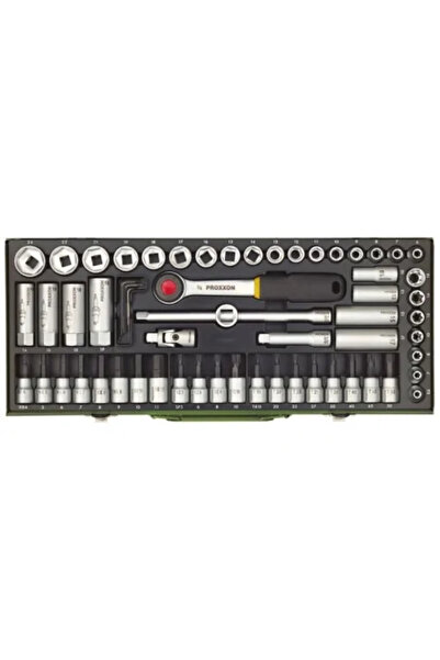 JollyMag Super Compact Socket Wrench Set 3/8", Proxxon 23112, 65 Pieces