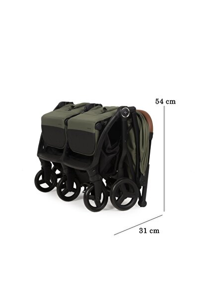 ADAMEX Alto twin stroller, autofold folding system, XXL canopy, up to 22 kg, EN1888 approved