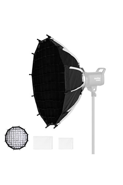 OEM Softbox parabolic cu unghi larg de 60 cm pentru montura Bowens MonoLight și bliț GODOX
