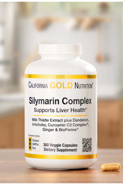 California Gold Nutrition Silymarin Complex Milk Thistle 360 Veggie