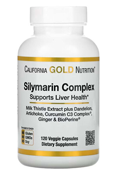 California Gold Nutrition مكمل سيليمارين من مستخلص شوك الحليب مع الهندباء وال...