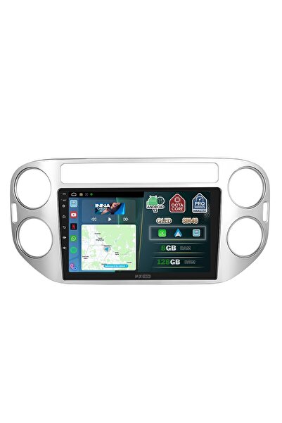 MaxTech Navigatie Volkswagen Tiguan 2007-2016 dedicata, 8 GB Ram 128 GB Rom OctaCore, Carplay & Android