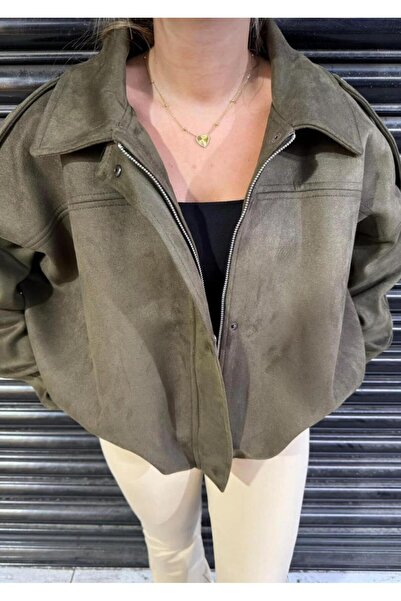 ALVOR Oversize Bomber Soft Süet Ceket