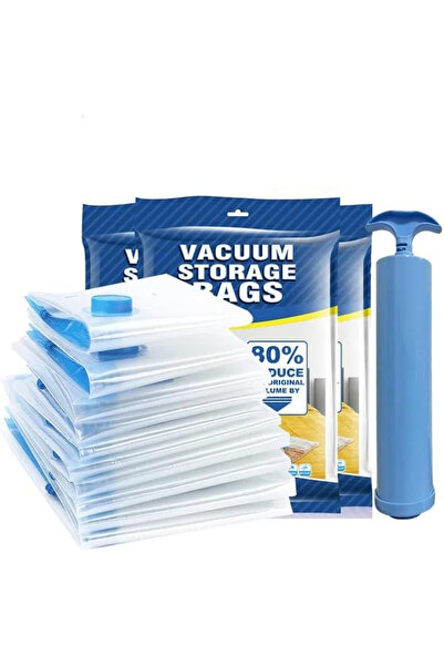 OEM Vacuum storage bags with zipper and pump, 6 small sizes + 6 medium sizes + 4 large sizes + manual