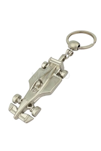 MOZOKO سلسلة مفاتيح معدنية عالية الجودة لسيارات الفورمولا 1، شعار ثنائي الاتج...