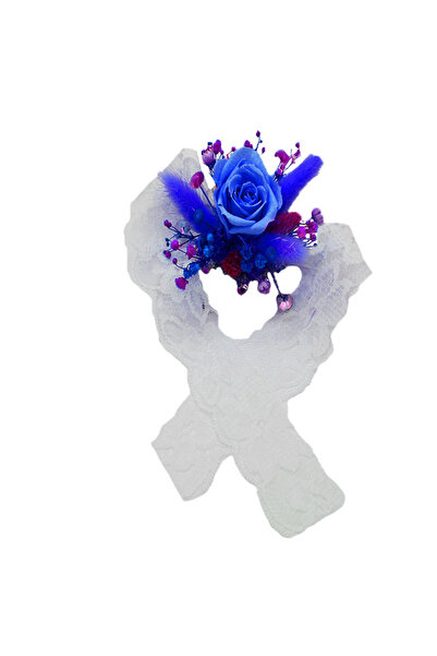 velve Bratara Jennye pentru domnisoara de onoare cu trandafiri, licheni, lagurus, broom criogenate,