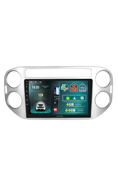MaxTech Navigatie Volkswagen Tiguan 2007-2016 dedicata, 4 GB Ram 64 GB Rom OctaCore, Carplay