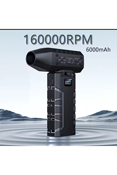 Voground Mini Turbo Jet Fan Toz Üfleyici 160000 RPM 3000mAh Şarj Edilebilir Cep Boyutunda