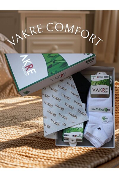 vakre Comfort Bamboo Dikişsiz ve Parfümlü Erkek Çorap 12'li